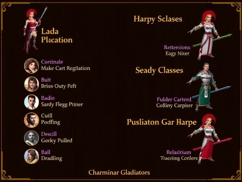 Four Character Classes in Charminar Gladiators Charminar Gladiators Character Classes